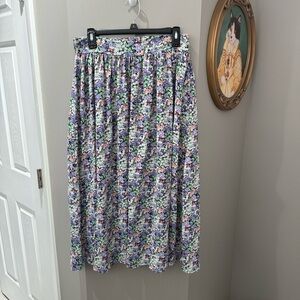 SHEIN Multicolor Floral A-Line Skirt-XL